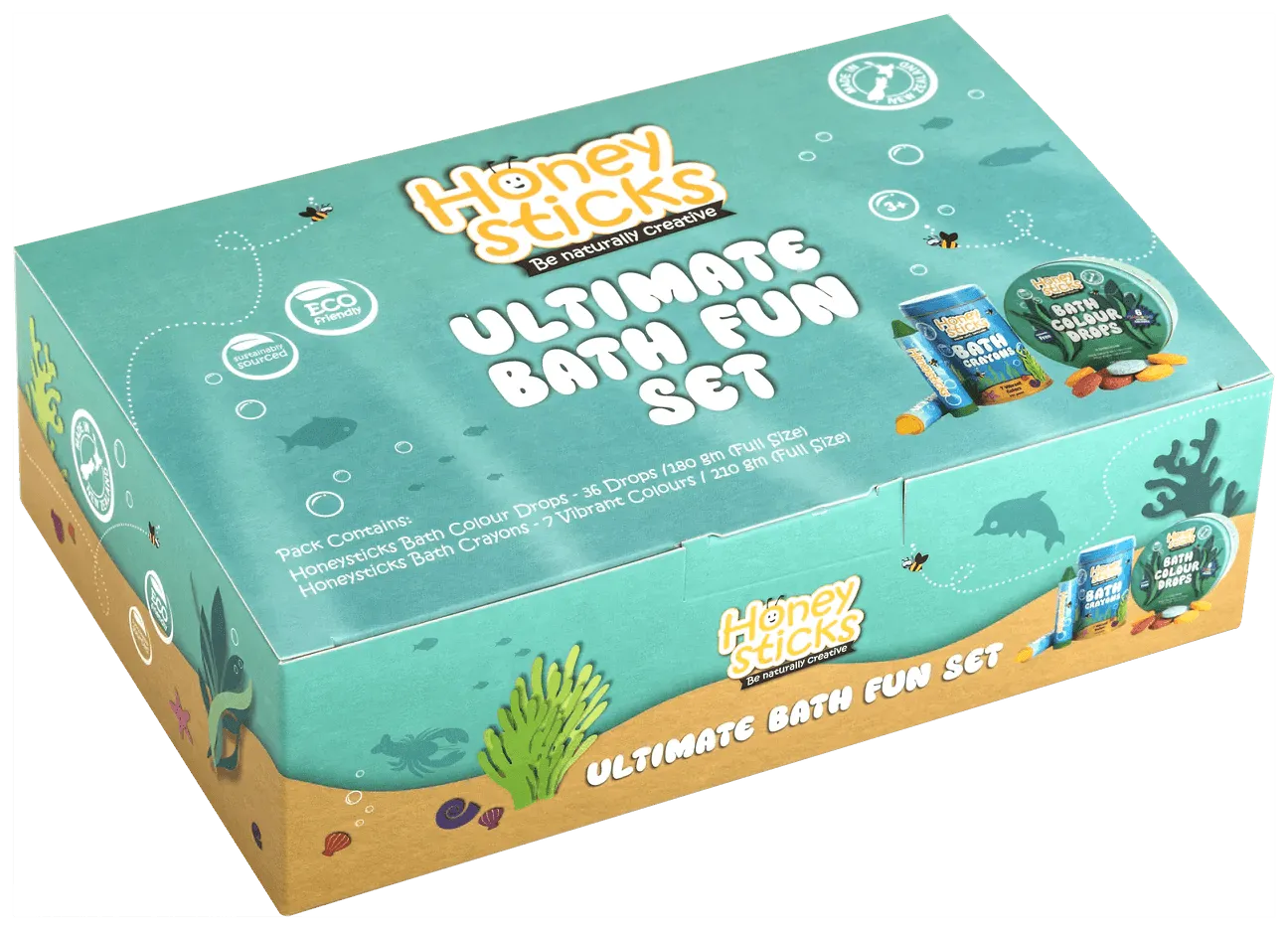 Honeysticks Ultimate Bath Fun Set - Bath Drops and Crayons
