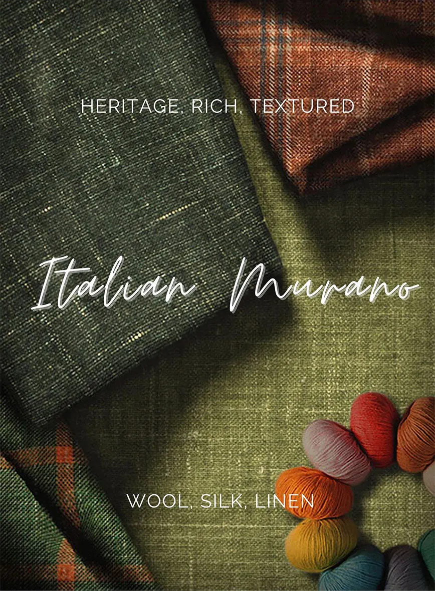 Italian Murano Livado Gray Wool Linen Silk Pants