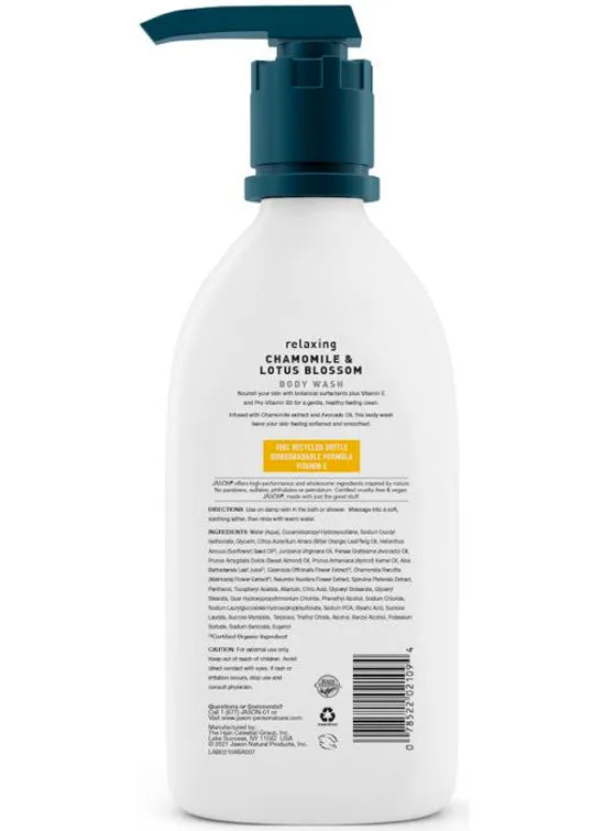 Jason Natural Relaxing Chamomile & Lotus Blossom Body Wash