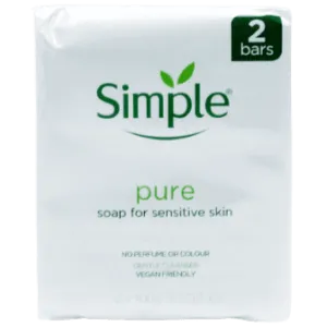 Simple Pure Bar Soap Twin Pack, 2 x 100g