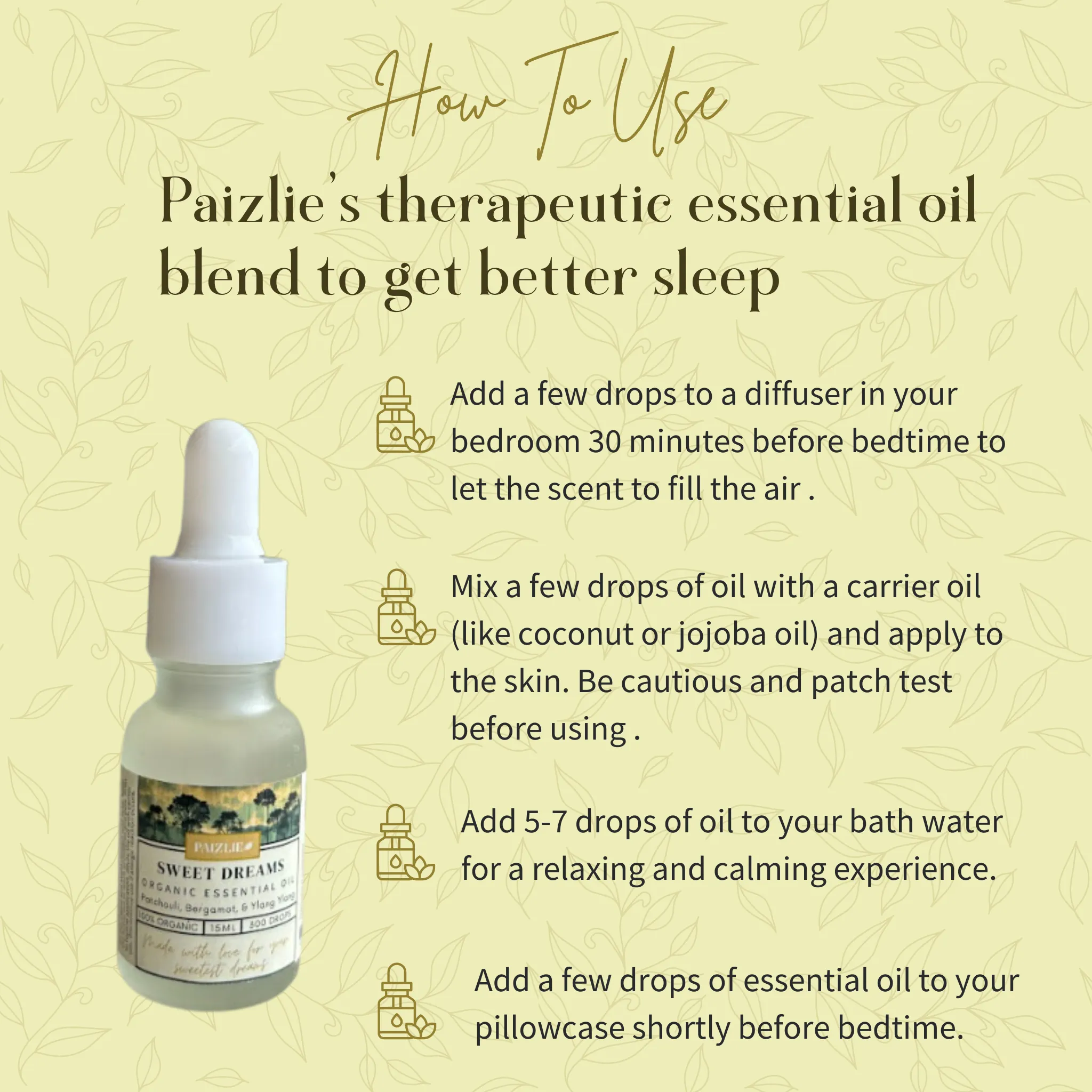 Sweet Dreams Natural Essential Oil | Chamomile, Lavender & Sandalwood